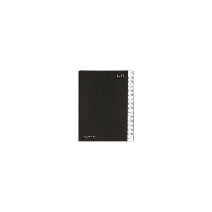 PAGNA Trieur à soufflet, format A4, 1-31, noir