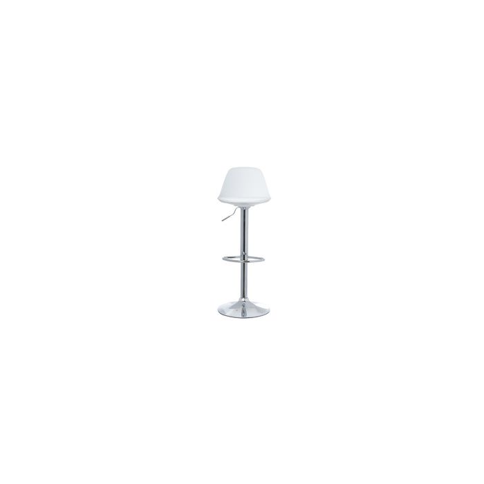 PAPERFLOW Chaise de bar "BOBBA", ensemble de 2, blanc