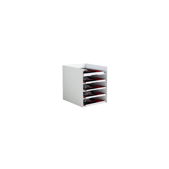 PAPERFLOW Station de tri Formularbox, 5 compartiments, gris
