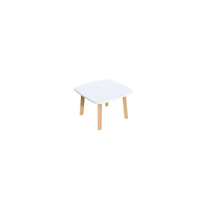 PAPERFLOW Table d'appoint WOODY, en bois massif, blanc