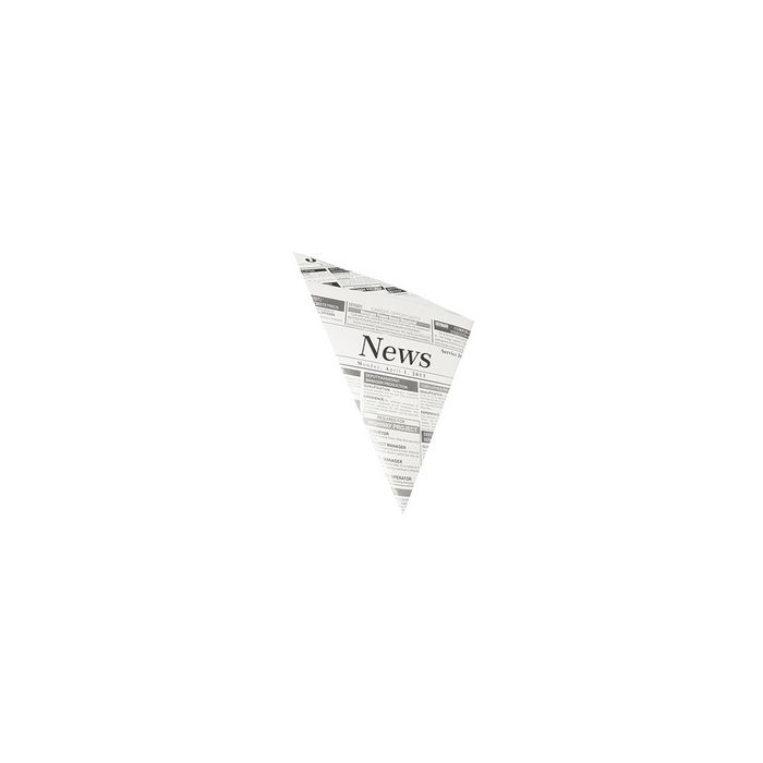 PAPSTAR Cornet "Newsprint", 270 x 190 x 190 mm