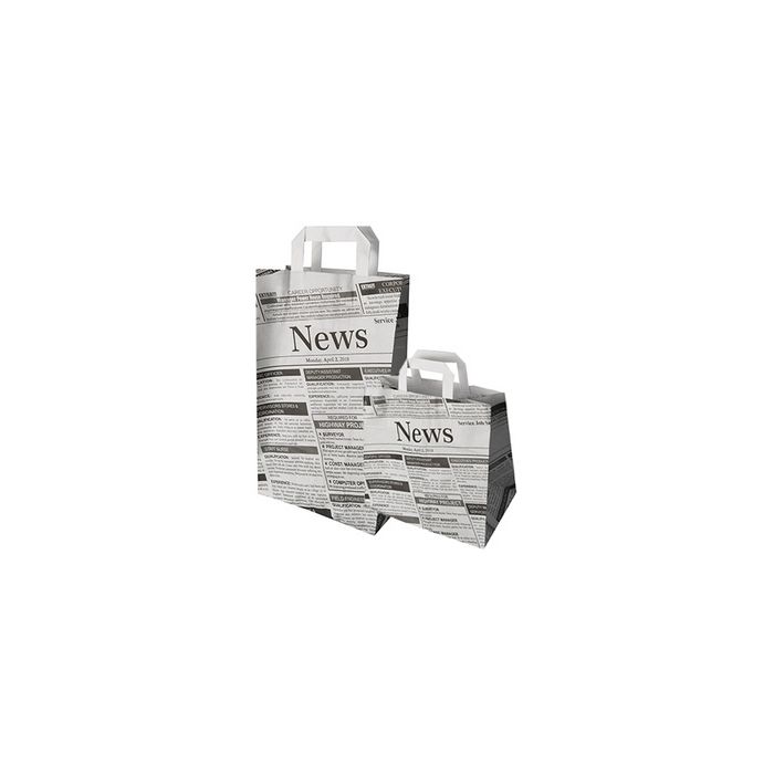 PAPSTAR Sac en papier "Newsprint", 260 x 170 x 250 mm