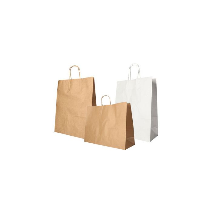PAPSTAR Sac en papier, 270 x 320 x 170 mm, blanc