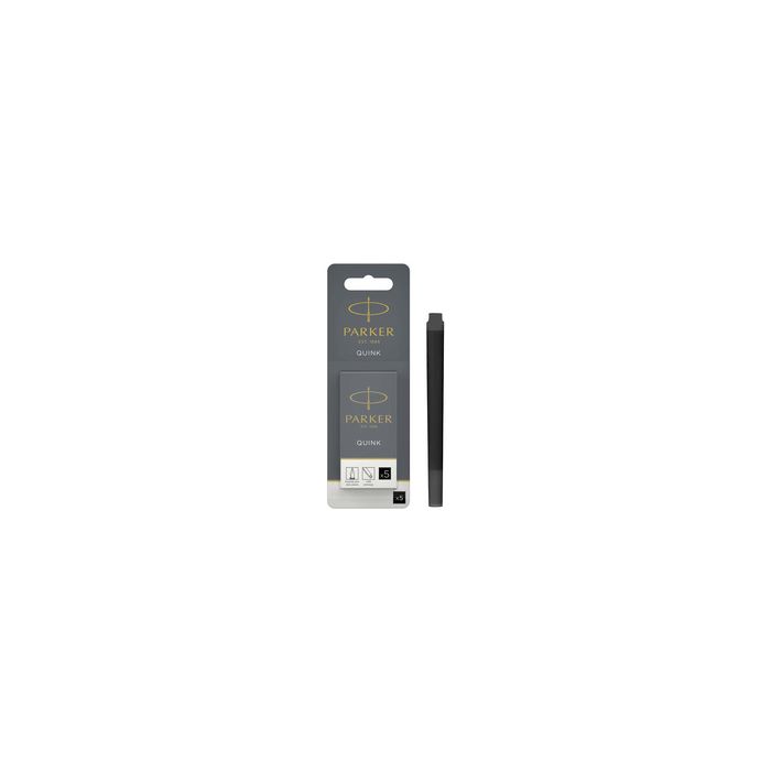PARKER Cartouche d'encre longue QUINK, en blister, noir