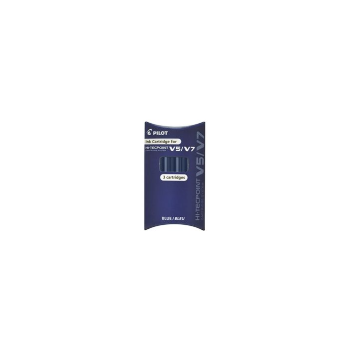 PILOT Cartouches d'encre pour Stylo roller V5/V7, bleu