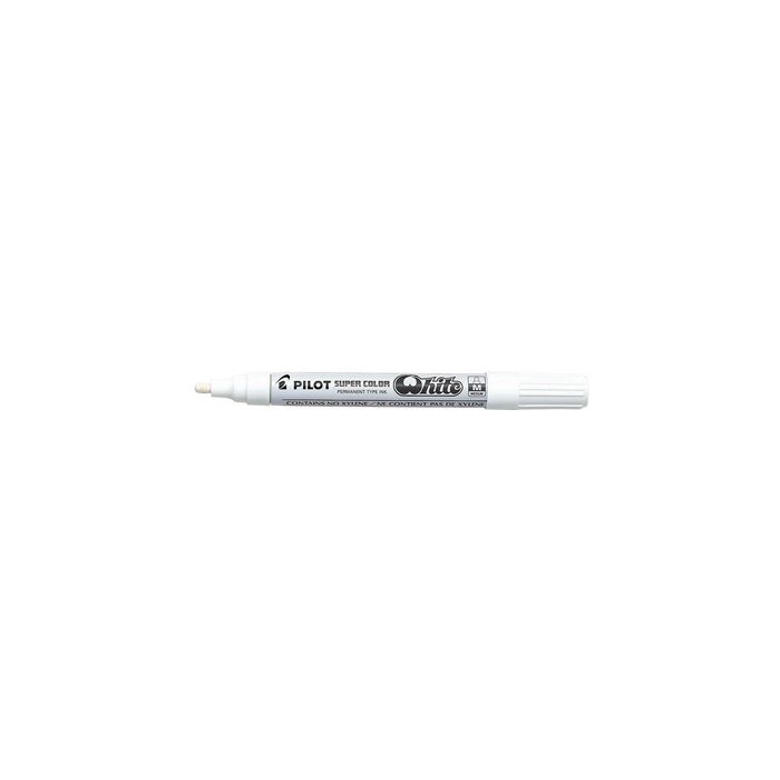 PILOT Marqueur permanent SUPER COLOR White, moyen, blanc