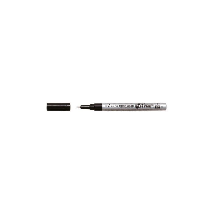 PILOT Marqueur permanent SUPER COLOR, extra fin, argent