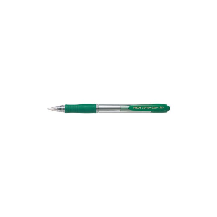 PILOT Stylo à bille rétractable SUPER GRIP M, vert