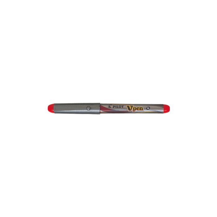 PILOT Stylo plume V-Pen Silver, rouge