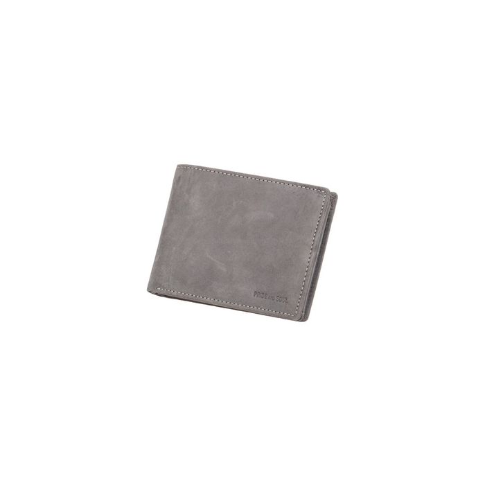 PRIDE&SOUL Portefeuille RFID, format paysage, cuir, gris