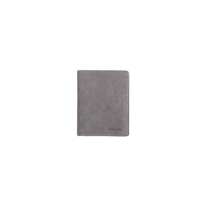 PRIDE&SOUL Portefeuille RFID, format portrait, cuir, gris