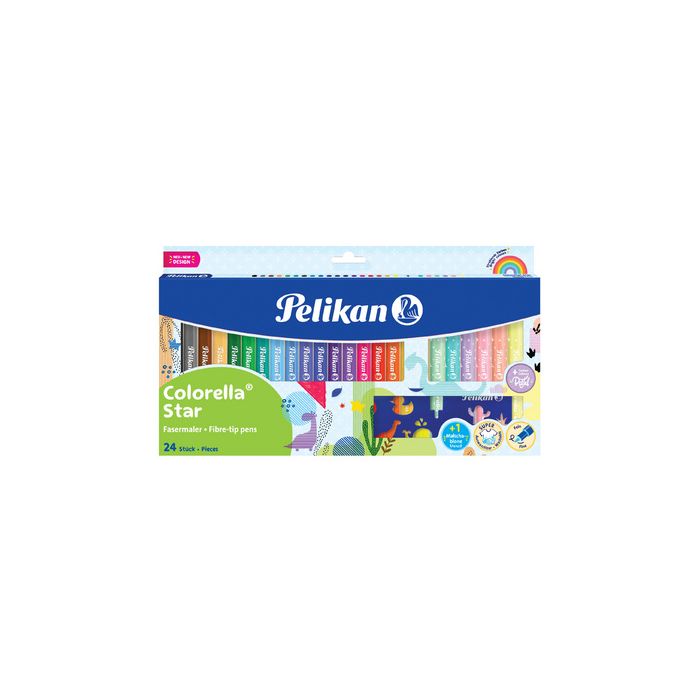 Pelikan Feutre colorella star, étui carton 18+6