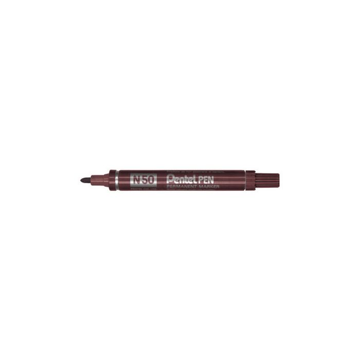 Pentel Marqueur permanent Pentel PEN N50, marron