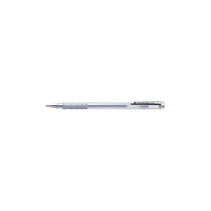 Pentel Stylo roller gel Hybrid Gel Grip Metallic K118,argent