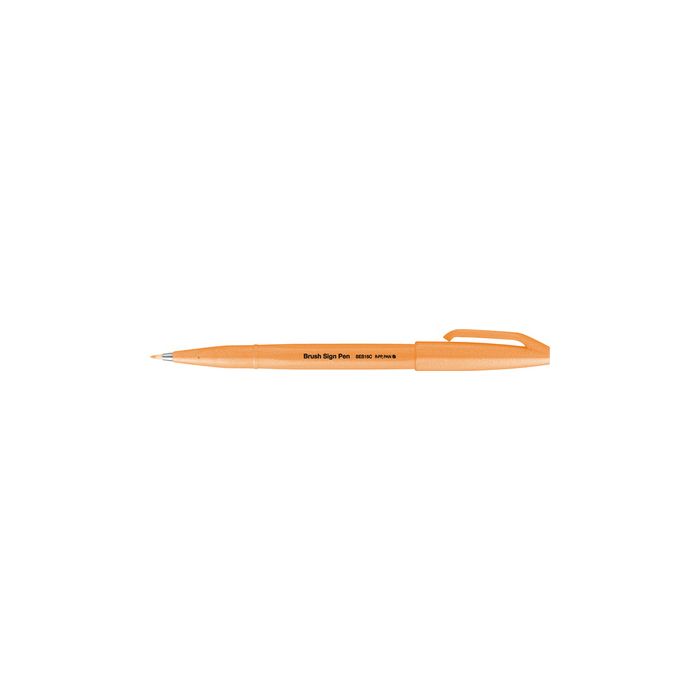 PentelArts Stylo feutre Brush Sign Pen SES15, orange fluo
