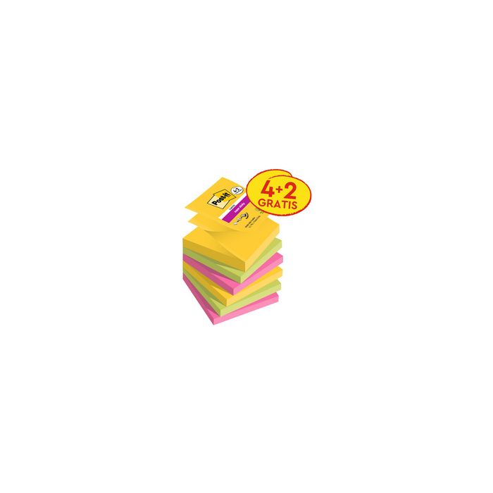 Post-it Bloc-note adhésif super sticky z-notes, 76 x 76 mm