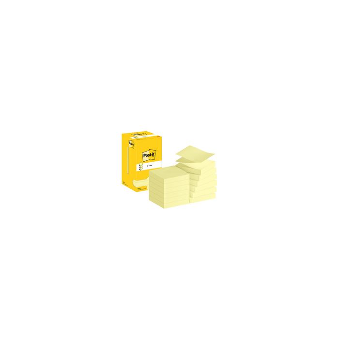 Post-it Bloc-note adhésif z-notes, 76 x 76 mm, jaune