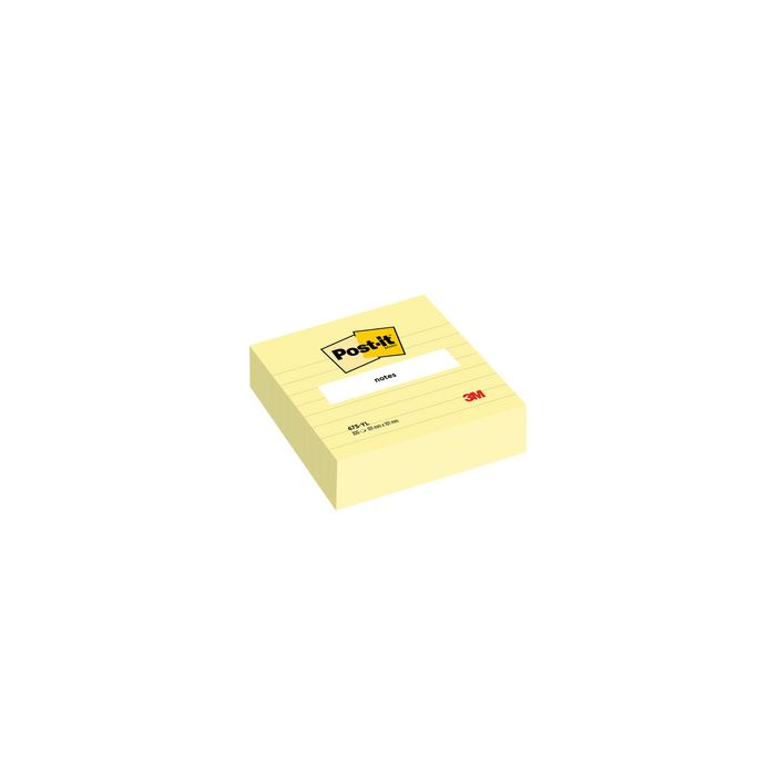 Post-it Bloc-note adhésif, 101 x 101 mm, ligné, jaune