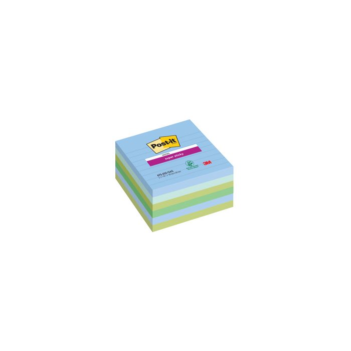 Post-it Bloc-note super sticky notes, 101 x 101 mm, ligné