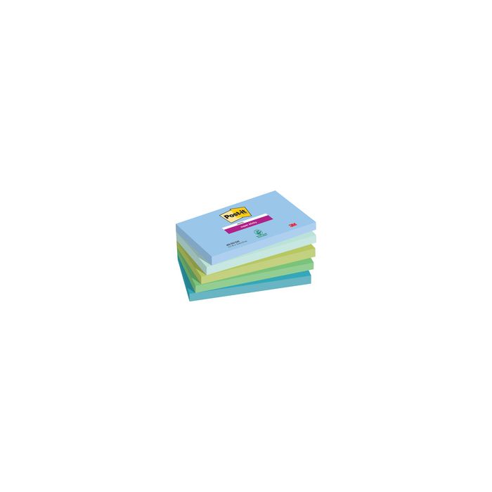 Post-it Bloc-note super sticky notes, 127 x 76 mm, Oasis