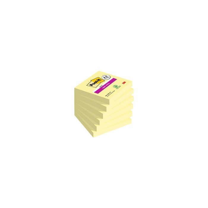 Post-it Bloc-note super sticky notes, 76 x 76 mm, 4+2