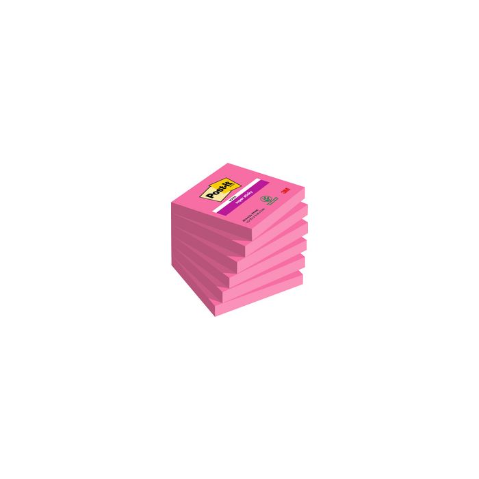Post-it Bloc-note super sticky notes, 76 x 76 mm, rose