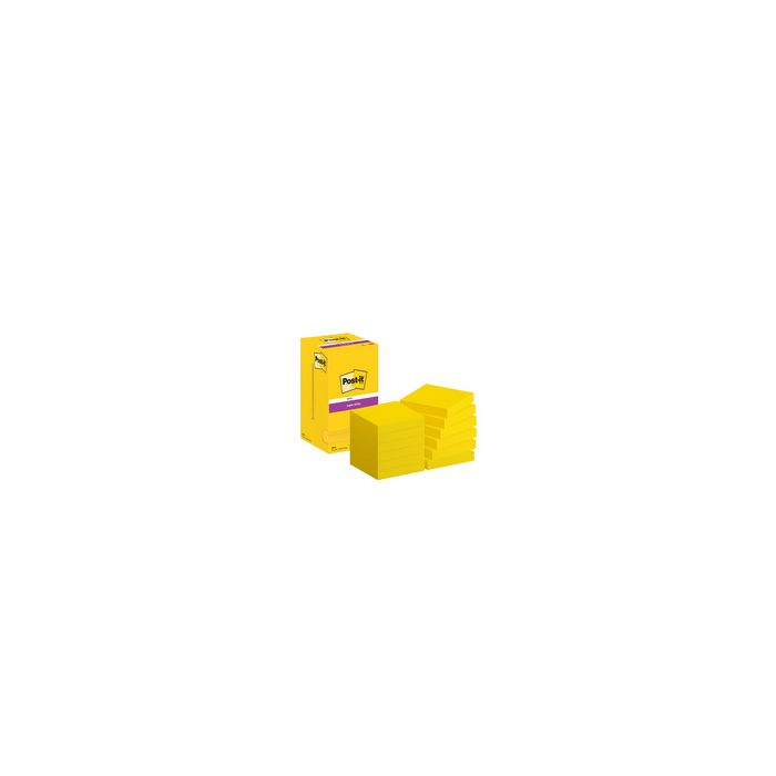 Post-it Bloc-note super sticky notes, 76x76 mm, ultra jaune