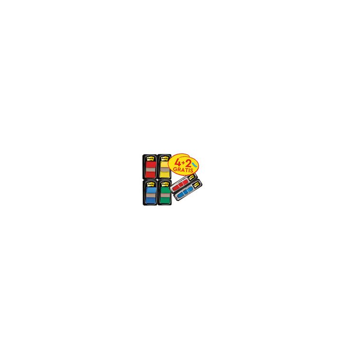 Post-it Marque-page Index Standard, 25,4 x 43,2 mm, 4+2