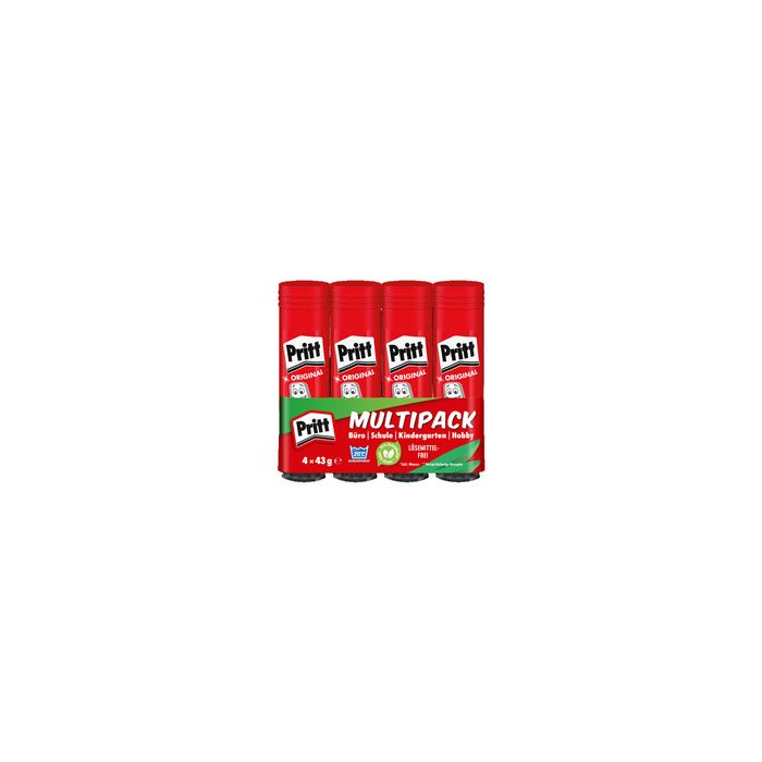 Pritt Bâton de colle 4 x 43 g, pack économique, sans solvant