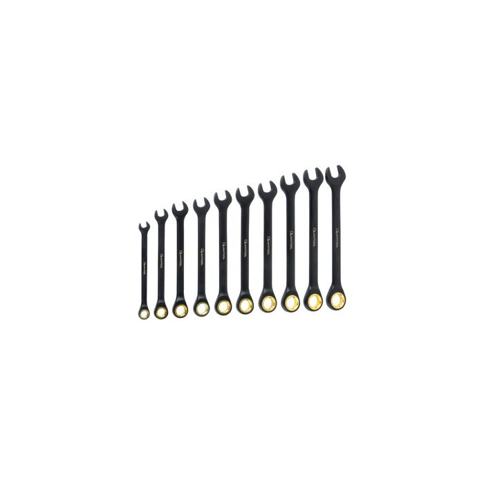 QUANTOOL Jeu de clés mixtes à fourche à cliquet, 10 pièces