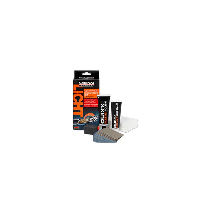 QUIXX Kit de restauration pour phares de voiture, 19 pièces