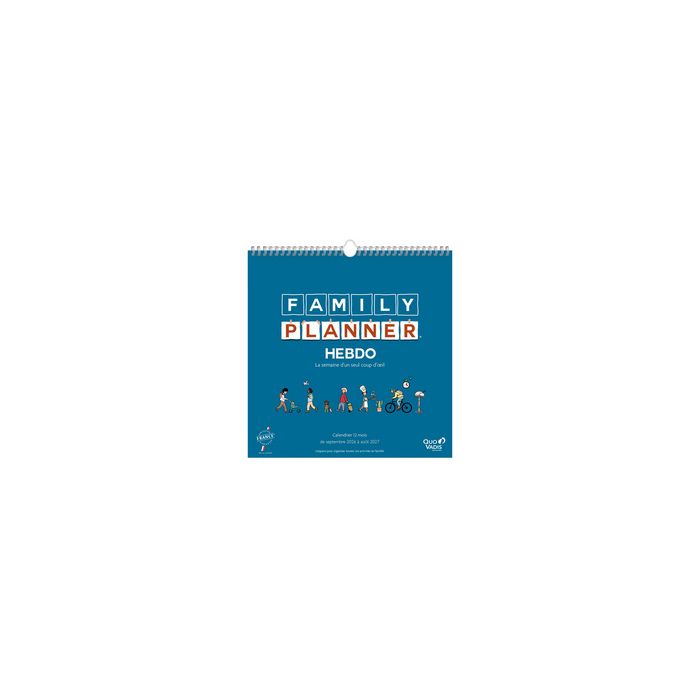 QUO VADIS Calendrier FAMILY PLANNER HEBDO, 2026/2027
