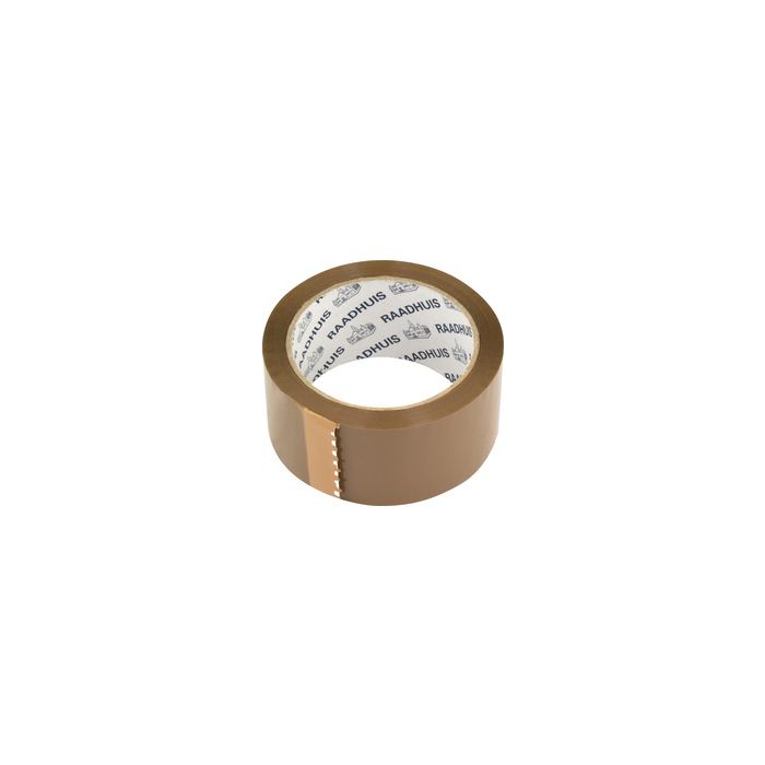 RAADHUIS Ruban adhésif d'emballage, 48 mm x 66 m, marron x6