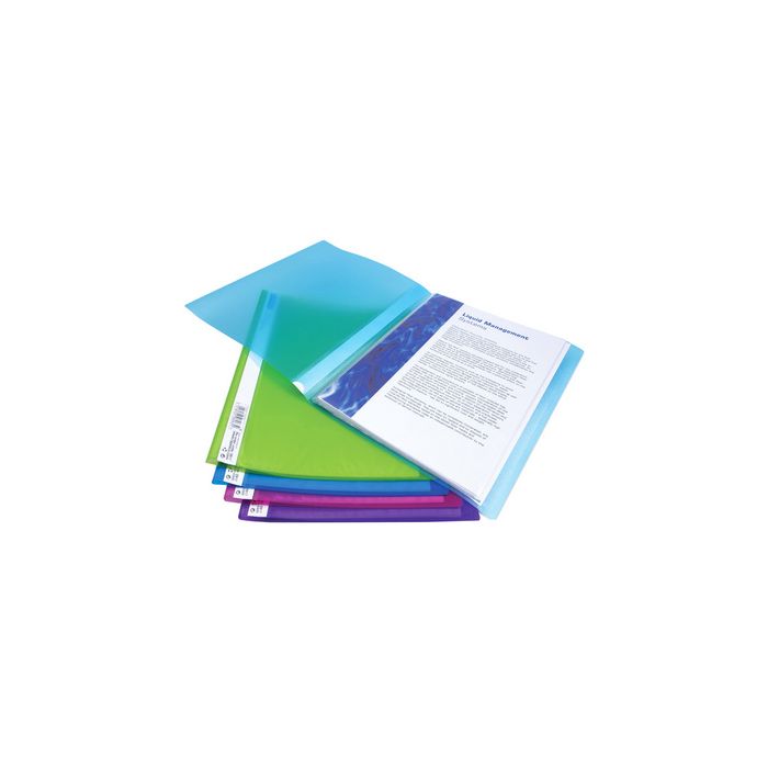 RAPESCO Protège-documents, A4, PP, 20 pochettes, assorti x10