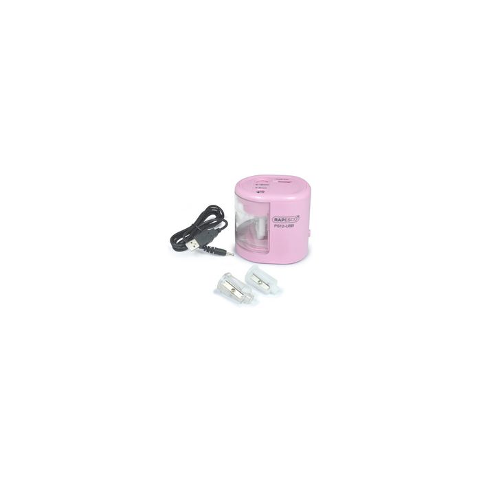 RAPESCO Taille-crayon électrique double PS-12-USB, rose
