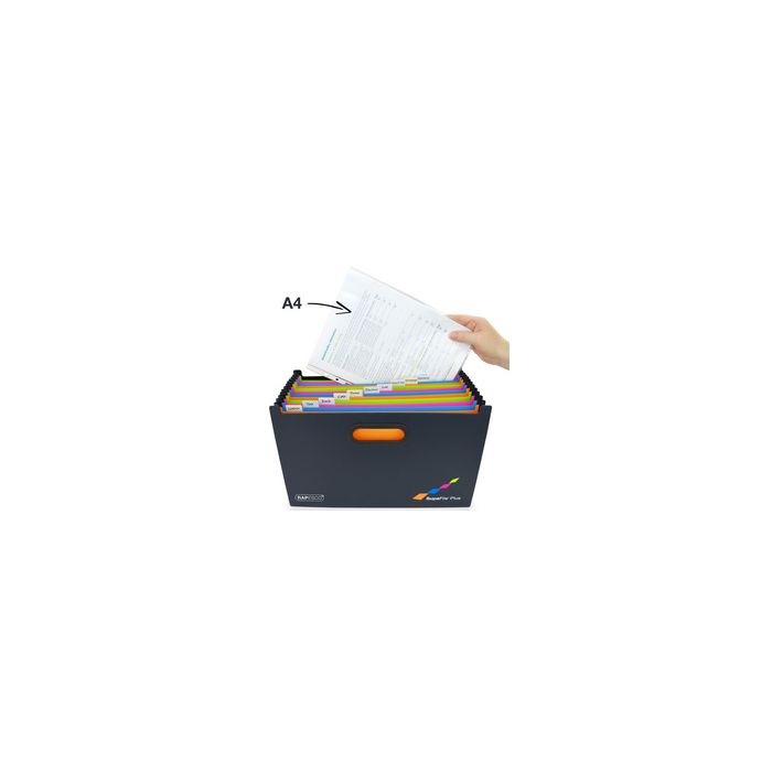 RAPESCO Trieur SupaFile Plus, A4+, 13 compartiments, noir