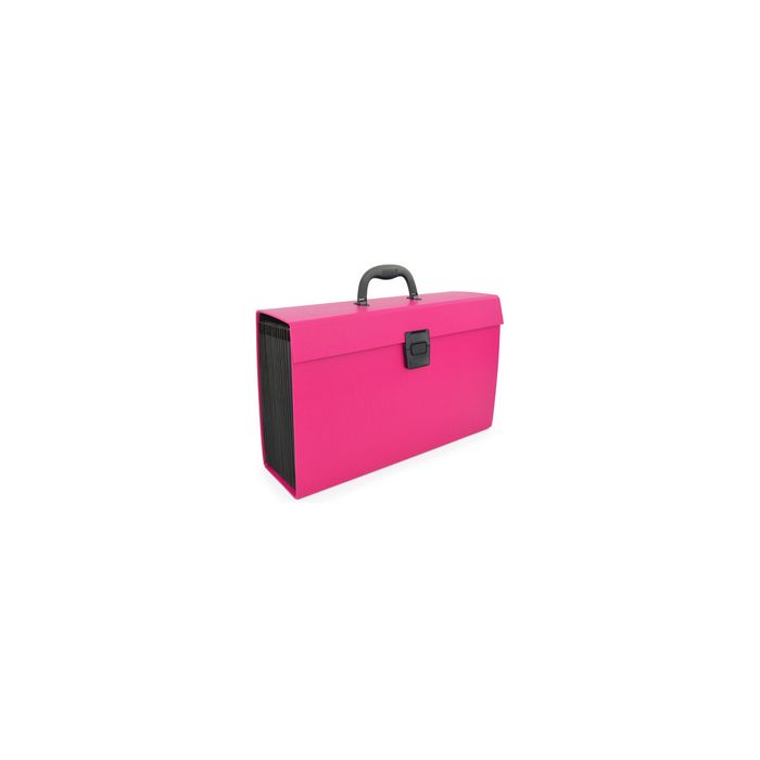 RAPESCO Trieur valisette, A4, 19 compartiments, rose vif