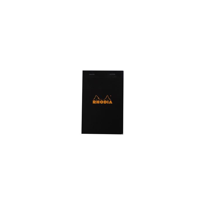 RHODIA Bloc agrafé No. 14, 110 x 170, quadrillé 5x5, noir