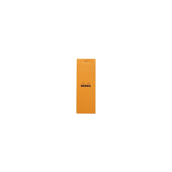 RHODIA Bloc agrafé No. 8, 74 x 210 mm, quadrillé 5x5, orange