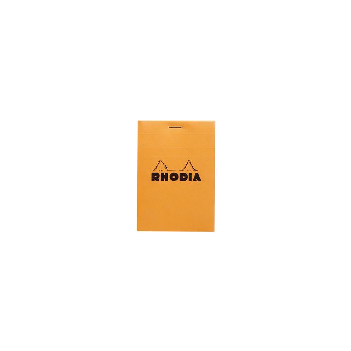 RHODIA Bloc agrafé No.12, 85 x 120 mm, quadrillé 5x5, orange