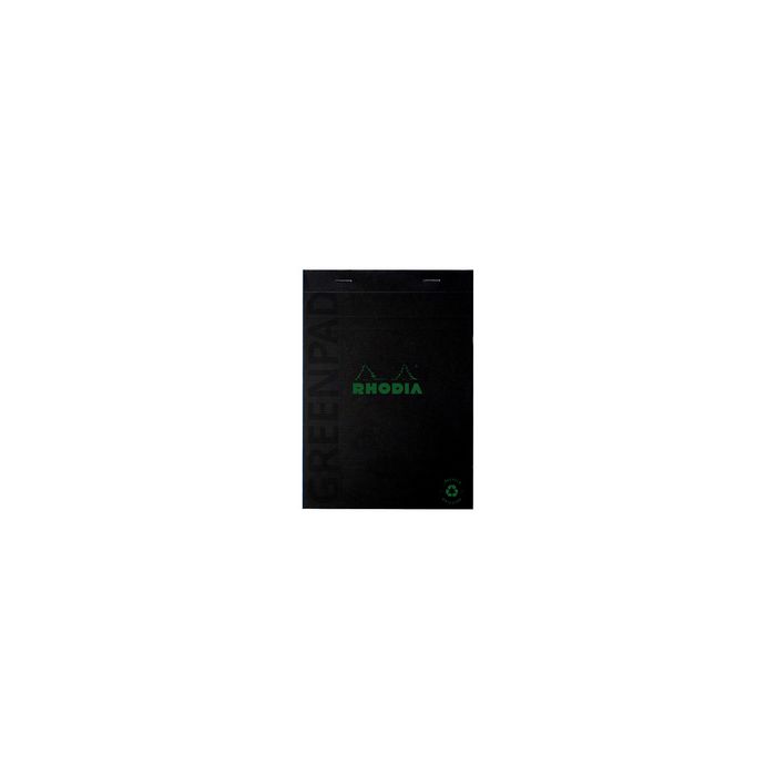 RHODIA Bloc-notes GREENPAD, A5, quadrillé, noir