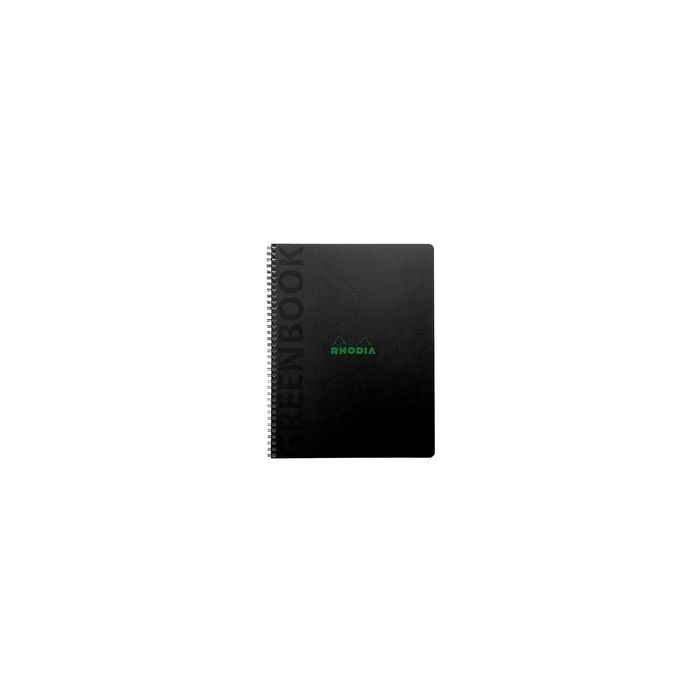 RHODIA Cahier à spirale GREENPAD, A5+, ligné, noir