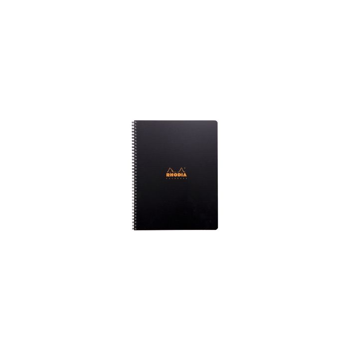 RHODIA Cahier à spirale "Note Book", A4+, ligné, noir