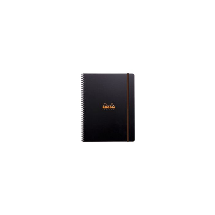 RHODIA Cahier à spirale "Pro Book", A4+, quadrillé, noir