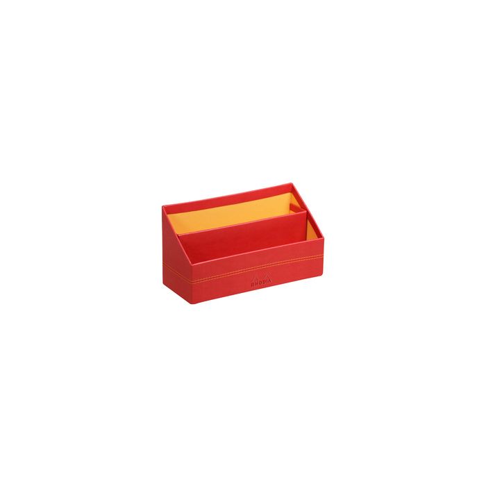 RHODIA Porte-courrier, en simili cuir, coquelicot
