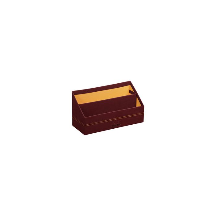 RHODIA Porte-courrier, en simili cuir, lie de vin