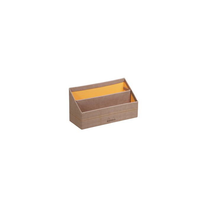 RHODIA Porte-courrier, en simili cuir, taupe