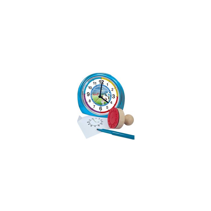 ROTH Kinderwecker & Stempel-Set "Fußball", blau