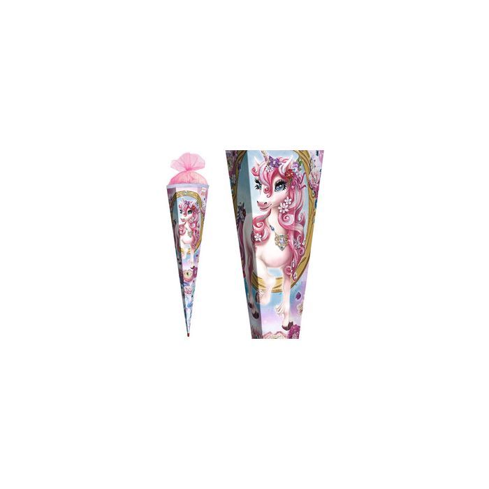 ROTH Schultüte "Einhorn Beauty", eckig, 850 mm, Glitter