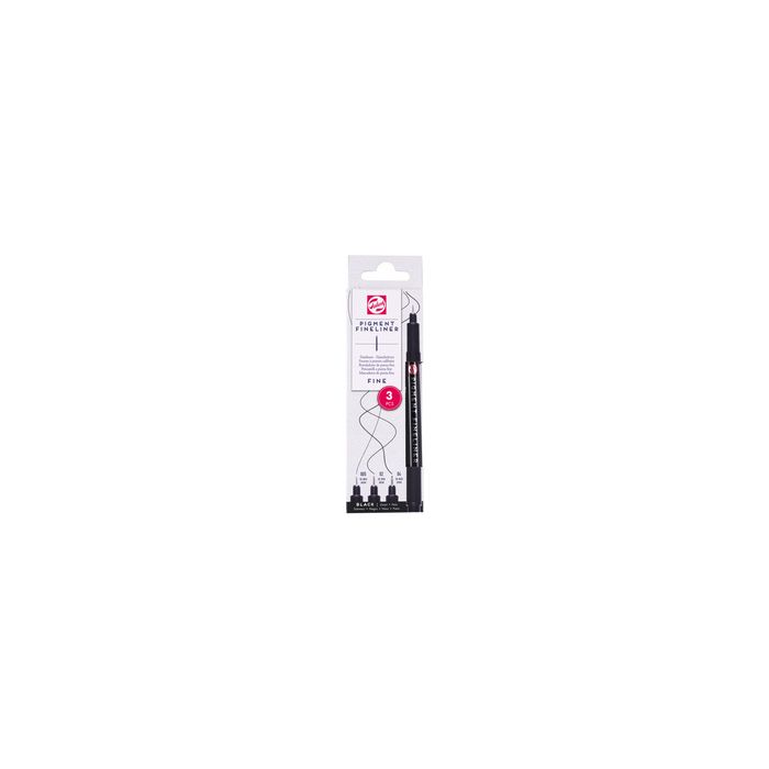 ROYAL TALENS Feutre Pigment Fineliner Fine, set de 3, noir